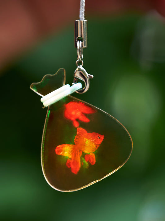 Mini Holographic Goldfish Charms | Lucky Fish Collection