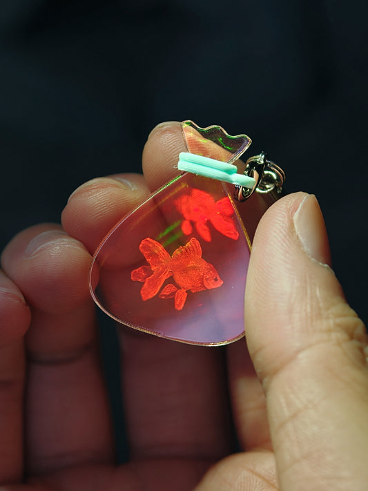 Mini Holographic Goldfish Charms | Lucky Fish Collection